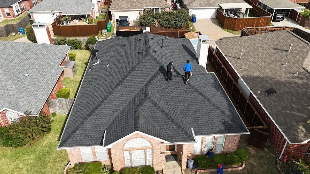 Slate & Tile Roof Repair work in progress on a Prescott Valley property